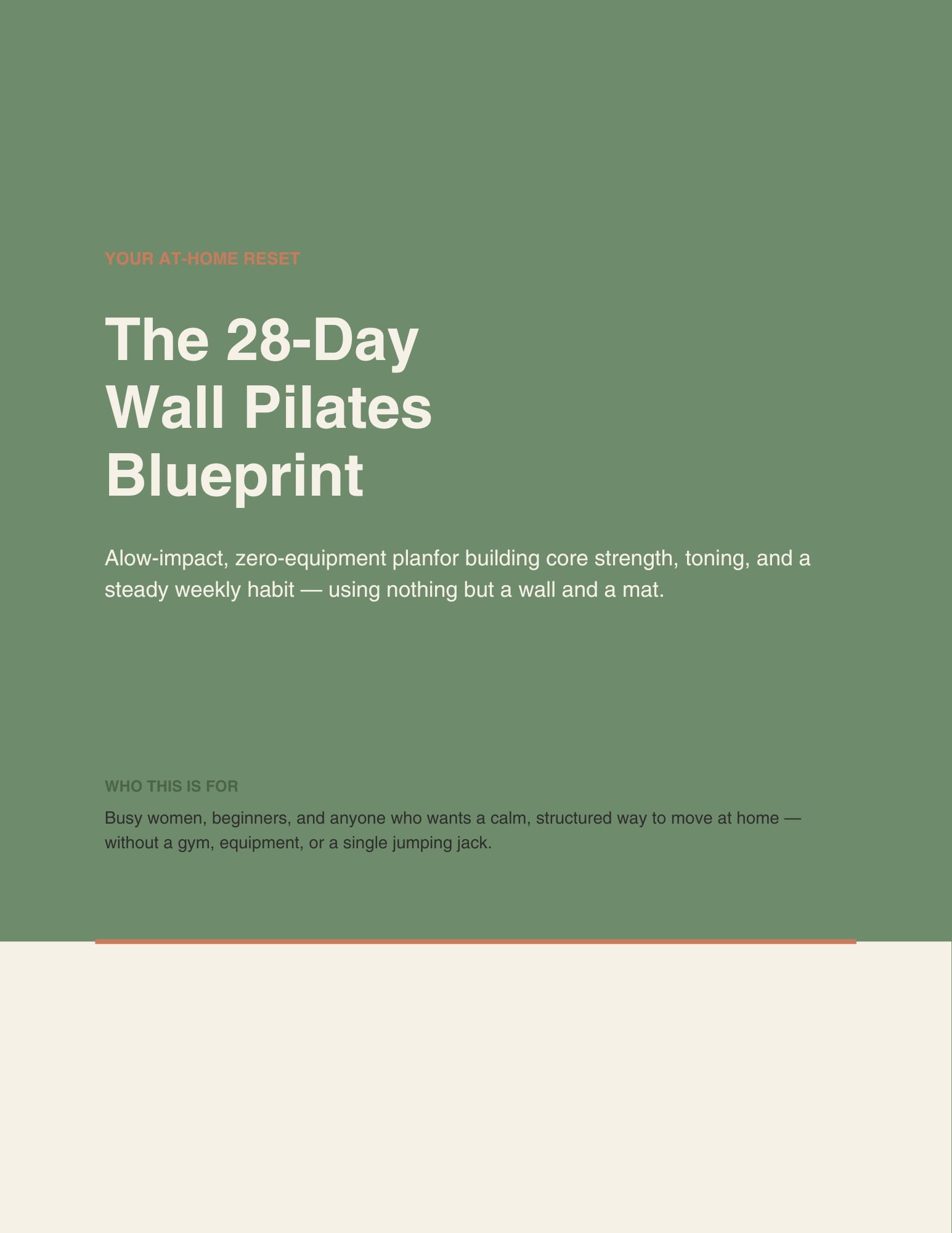 The 28 Day Wall Pilates Blueprint